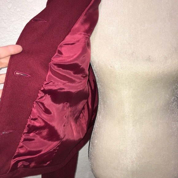 NWOT maroon 100% wool blazer - Picture 3 of 4